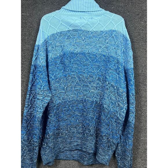Inserch Knit Turtleneck Sweater Mens Size 2XL Blue Ski Blue Pullover Super Soft - Picture 3 of 8